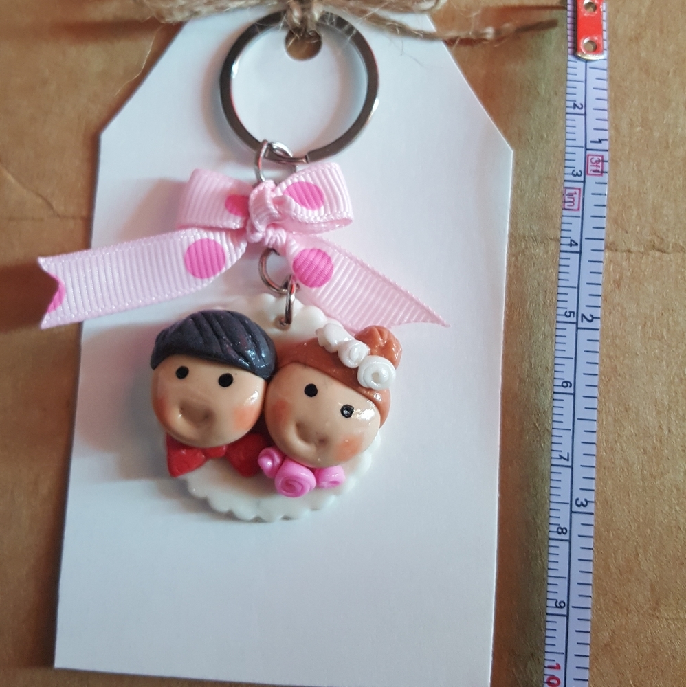 Funny couple keychain